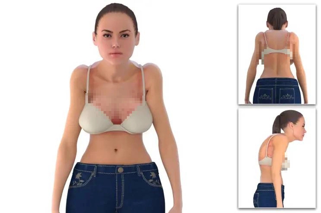 Nhìn &quot;người mẫu&quot; 3D này, chị em sẽ biết ngay tác hại của việc mặc 1 chiếc áo ngực không phù hợp - Ảnh 2.