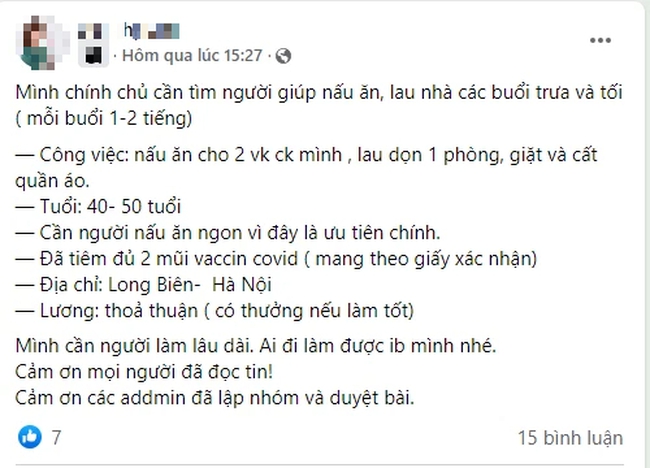 Giá ô sin tăng &quot;phi mã&quot; sau Tết, dù &quot;đỏ mắt&quot; tìm trông mà vẫn như mò kim đáy biển - Ảnh 6.