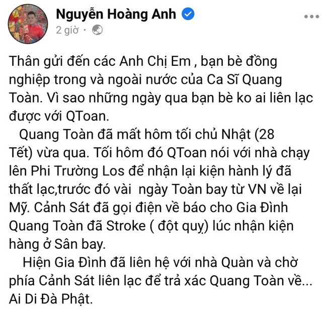 Nóng: Một nam diễn viên Vbiz qua đời ngay tại sân bay - Ảnh 1.