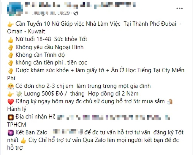 Lại rộ dịch vụ môi giới xuất khẩu lao động &quot;ô sin&quot; tại Ả rập Xê út sau vụ nữ lao động tử vong  - Ảnh 1.