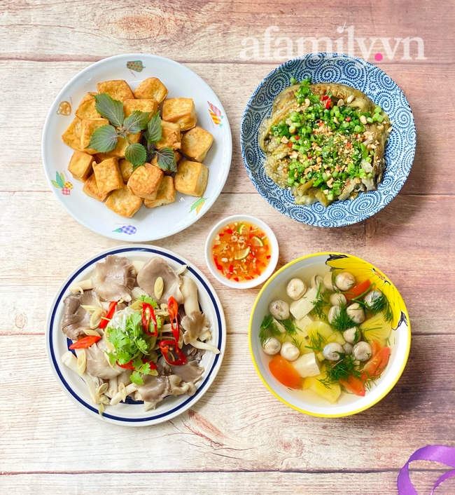 Tomorrow is the full moon day of the second lunar month, immediately refer to this full, easy-to-cook vegetarian rice tray, sisters!  - Photo 1.