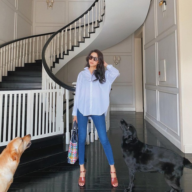 Vbiz's most stylish beauties wear shirts: Pin 12 sets now to dress better this summer than last year - Photo 3. Vbiz's most stylish beauties wear shirts: Pin 12 sets now to dress better this summer than last year - Photo 3.