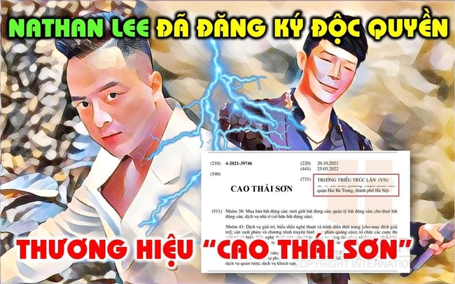 Drama không hồi kết: Xôn xao thông tin Nathan Lee đăng ký sử dụng độc quyền tên Cao Thái Sơn - Ảnh 2.