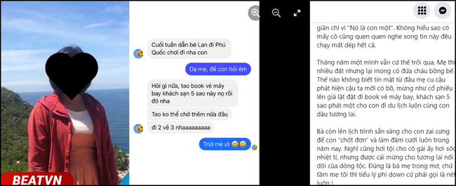 Afraid of losing her daughter-in-law, the mother-in-law booked a 5-star hotel, urged her 32-year-old son to travel to Phu Quoc, but 