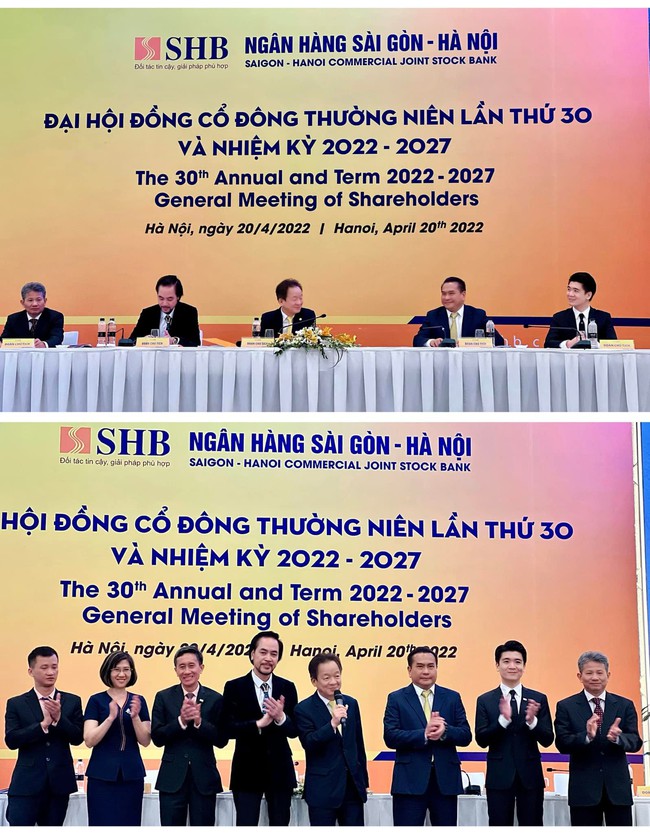 Young master Do Quang Vinh appeared prominently among the aunts and uncles on the launch day of the new Board of Directors of SHB - Photo 2.