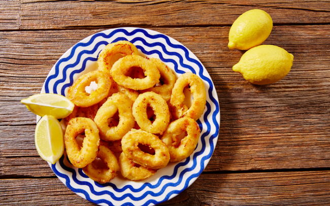 fried squid processing