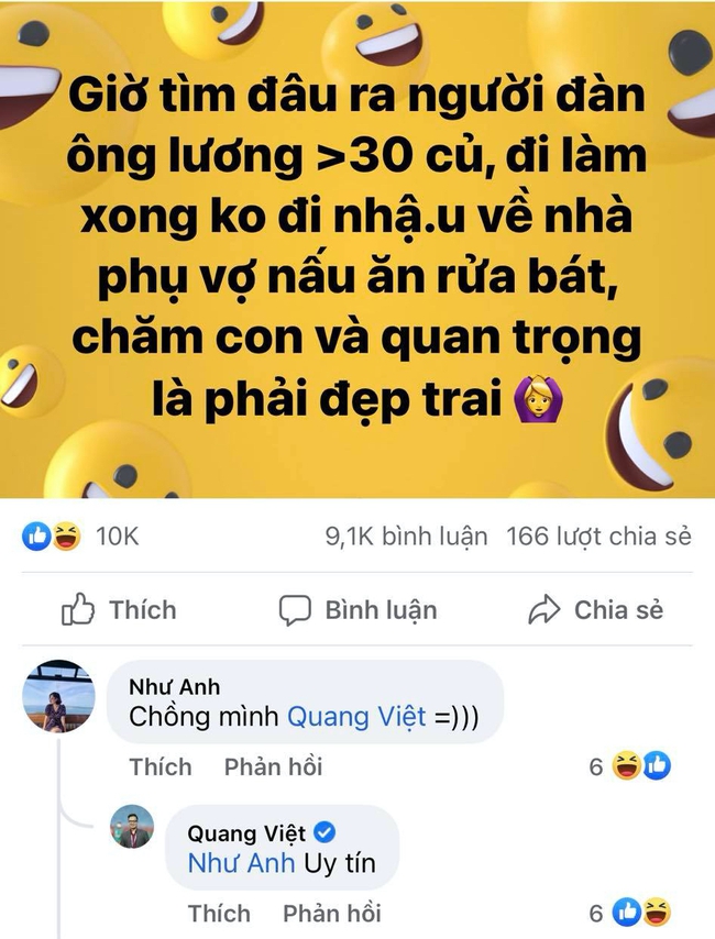 Commenting on Facebook, the wife of BTV Quang Viet (VTV1) accidentally revealed her husband's salary, and even made her husband open his nose when he told these things - Photo 2.