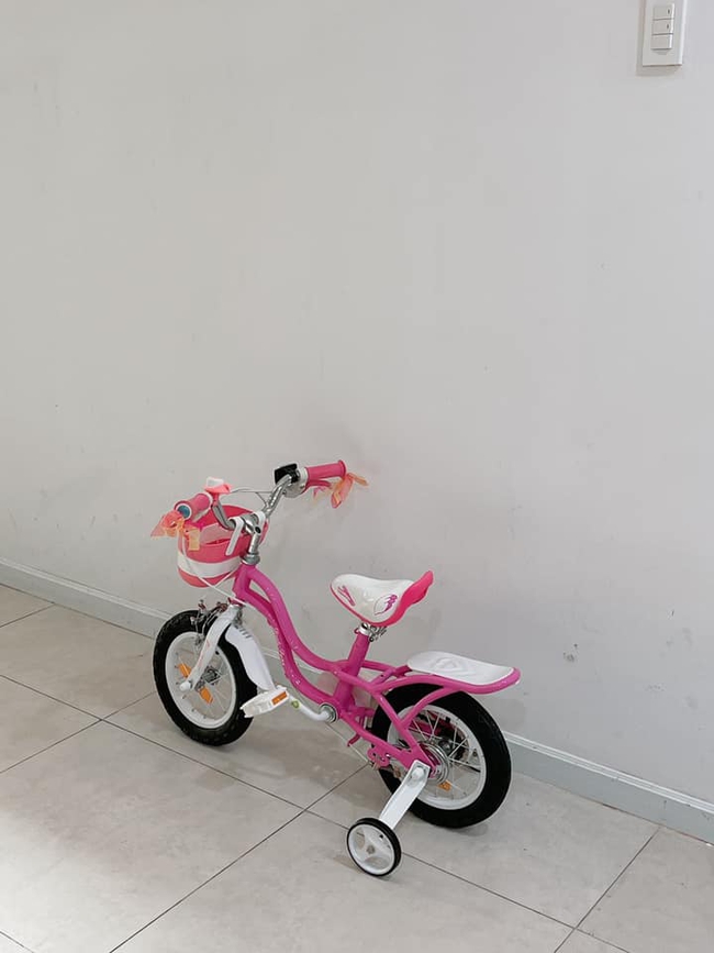 Trường Giang sửa xe đạp cho con gái