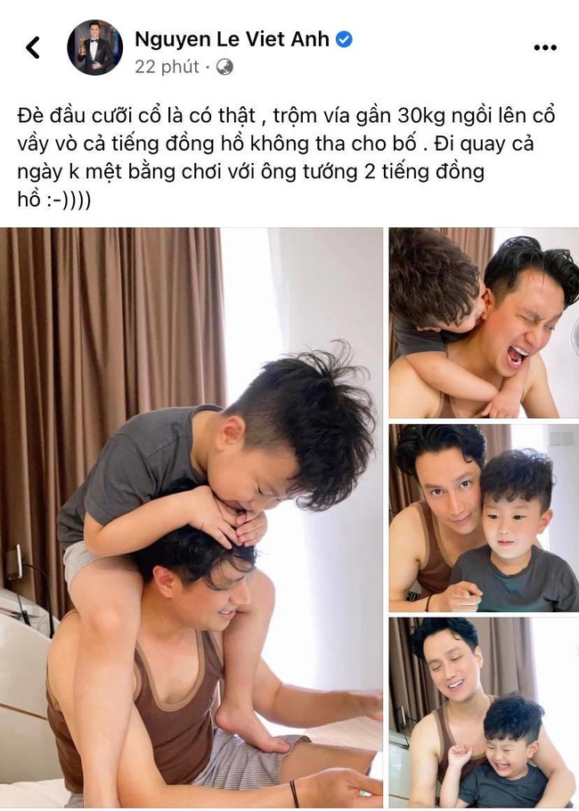 Việt Anh khoe ảnh ở nhà chăm con trai, vợ cũ bình luận một câu khiến nam diễn viên phải vội thanh minh - Ảnh 2.