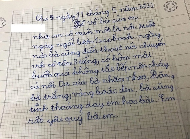 Xuất hiện bài văn tả BÀ NỘI của học sinh tiểu học nhưng sao bà này... &quot;lạ lắm&quot;: Răng có những 3 màu, câu đầu đọc xong mới choáng - Ảnh 1.