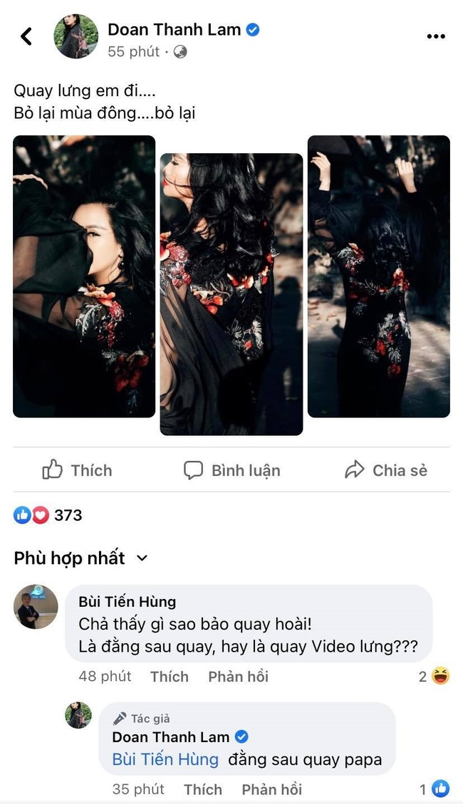 Thanh Lam posted a picture of her mood, but unexpectedly her husband 