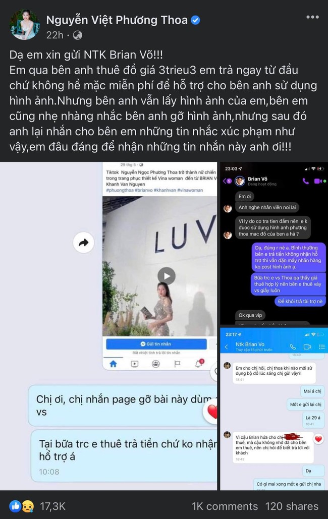 TikToker &quot;Nữ chủ tịch&quot; đôi co với NTK của HH Khánh Vân: Thuê váy còn bị mang hình ảnh đi &quot;PR chùa&quot; - Ảnh 1.