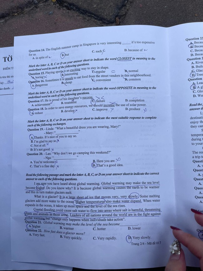 Gợi ý đáp án đề thi Tiếng Anh và Ngữ Văn lớp 10 ở Hà Nội, xem TẠI ĐÂY  - Ảnh 2.