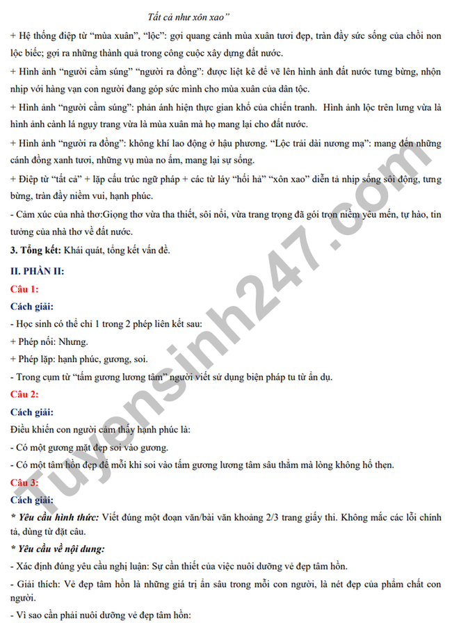 Đề thi và đáp án môn Ngữ Văn thi lớp 10 ở Hà Nội, cập nhật nhanh nhất TẠI ĐÂY - Ảnh 3.