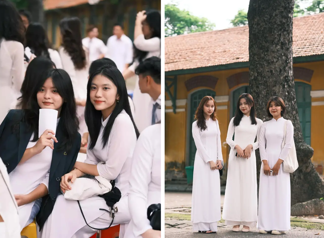 Dàn nữ sinh trong lễ khai giảng, chỉ diện áo dài trắng là ai cũng xinh! - Ảnh 7.