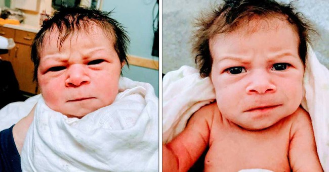 Em bé sơ sinh gây bão với khuôn mặt gắt gỏng lúc mới chào đời - Ảnh 5.