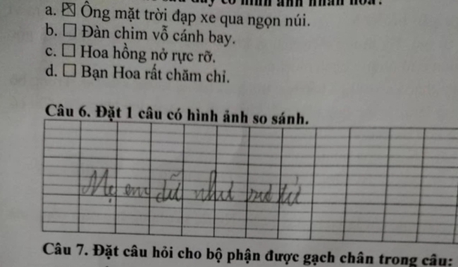 &quot;Sang chấn&quot; với bài tập tiếng Việt của học sinh lớp 3: Chú gà trống ngáy to như con lợn, nhưng đến đoạn tả cây đào mới cười ná thở - Ảnh 3.