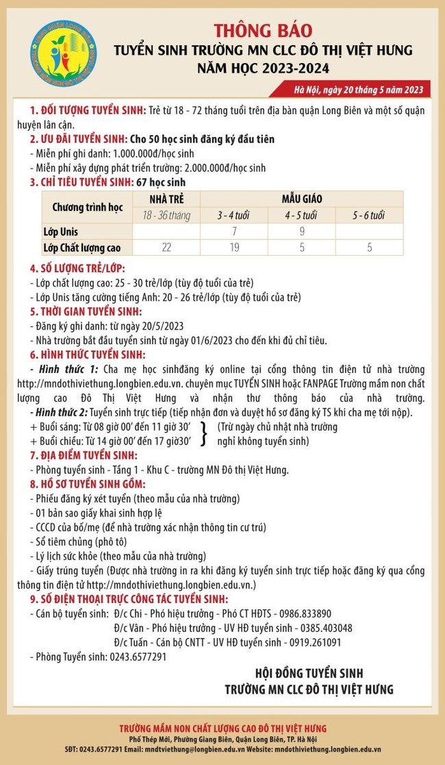 Ngôi trường mầm non Chất lượng cao ở quận Long Biên: Tổng diện tích gần 9.000 m2, tuyển sinh cả quận huyện lân cận - Ảnh 2.