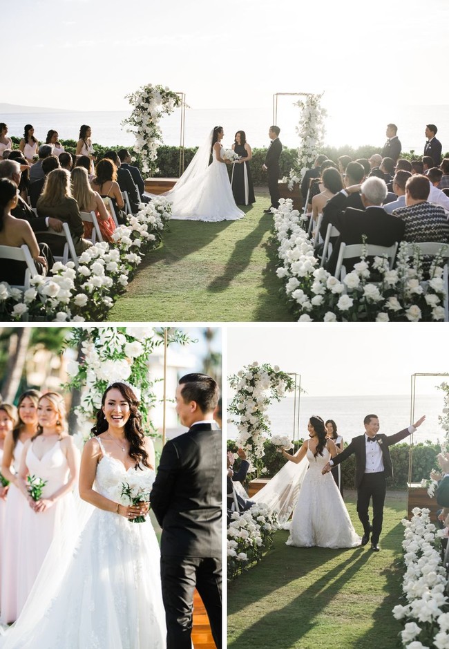 Đám cưới đẹp như mơ bên bờ biển Hawaii với 500 đóa hồng trắng - Ảnh 3.