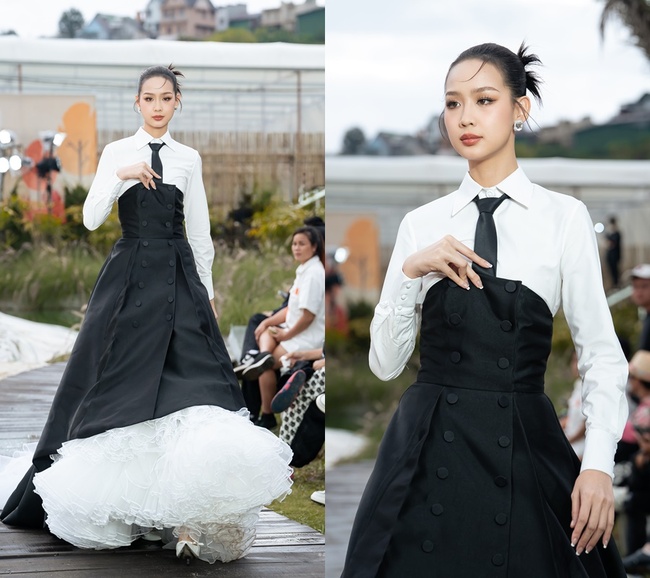Vợ thủ môn Bùi Tiến Dũng đọ trình catwalk cùng Phương Nhi, Bảo Ngọc tại fashion show - Ảnh 5.