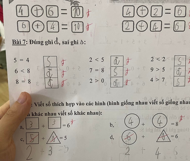Bài Toán 6 + 0 = 6 bị cô giáo chấm sai, bà mẹ Hà Nội đăng đàn xin tư vấn: Câu trả lời sau đó khiến chị bất ngờ - Ảnh 1.