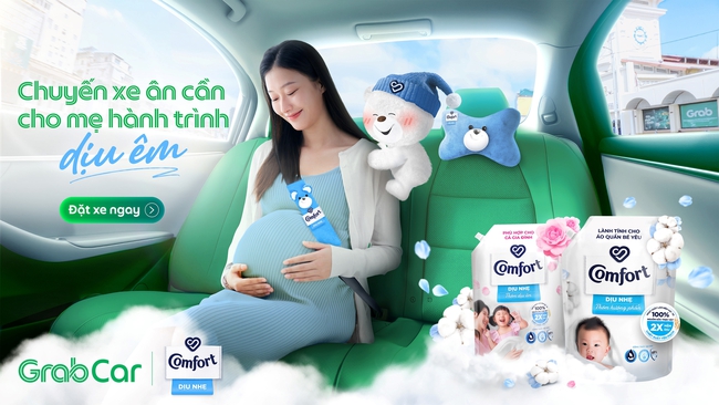 Lần đầu tiên Grab kết hợp với Comfort Dịu Nhẹ ra mắt Grab For Mom - Ảnh 1. Lần đầu tiên Grab kết hợp với Comfort Dịu Nhẹ ra mắt Grab For Mom - Ảnh 1.