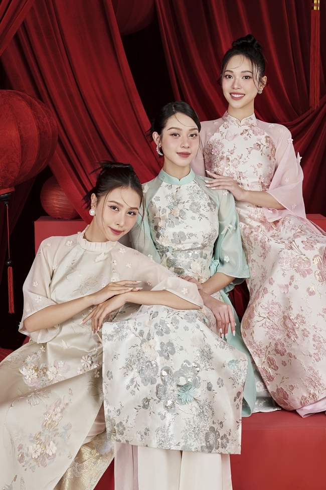 Top 3 Hoa hậu Việt Nam 2023 Thanh Thủy, Ngọc Hằng, Thùy Linh khoe sắc trong những tà áo dài cách tân ngọt ngào  - Ảnh 7.