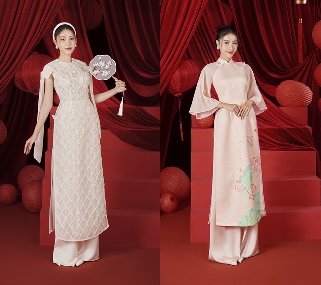 Top 3 Hoa hậu Việt Nam 2023 Thanh Thủy, Ngọc Hằng, Thùy Linh khoe sắc trong những tà áo dài cách tân ngọt ngào  - Ảnh 8.