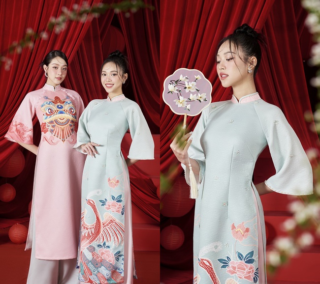 Top 3 Hoa hậu Việt Nam 2023 Thanh Thủy, Ngọc Hằng, Thùy Linh khoe sắc trong những tà áo dài cách tân ngọt ngào  - Ảnh 5.