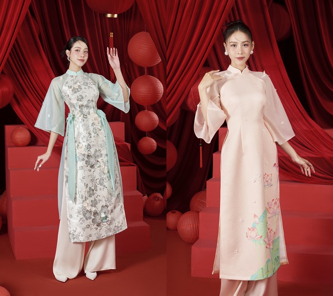 Top 3 Hoa hậu Việt Nam 2023 Thanh Thủy, Ngọc Hằng, Thùy Linh khoe sắc trong những tà áo dài cách tân ngọt ngào  - Ảnh 4.