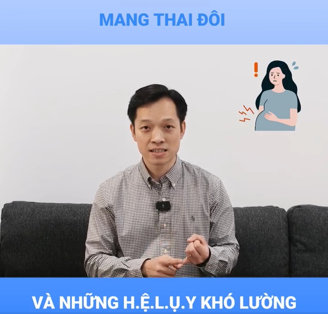 BS Nguyễn Việt Quang chia sẻ 5 hệ lụy có thể gặp khi mẹ bầu mang thai đôi  - Ảnh 1.