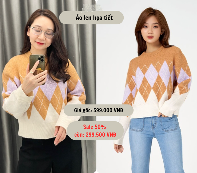 Săn sale khủng tại CANIFA, nàng công sở bất ngờ vì chiếc áo len giá hơn 200k, áo blazer tweed sale tới 30% - Ảnh 4.