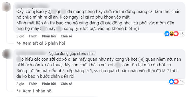 Thêm một vị khách ăn bún dọc mùng &quot;miếng ăn vừa trôi xuống họng đã muốn trồi lên&quot; vì những lời tục tĩu của chủ quán: Cư dân mạng bất ngờ không bênh khách - Ảnh 5.