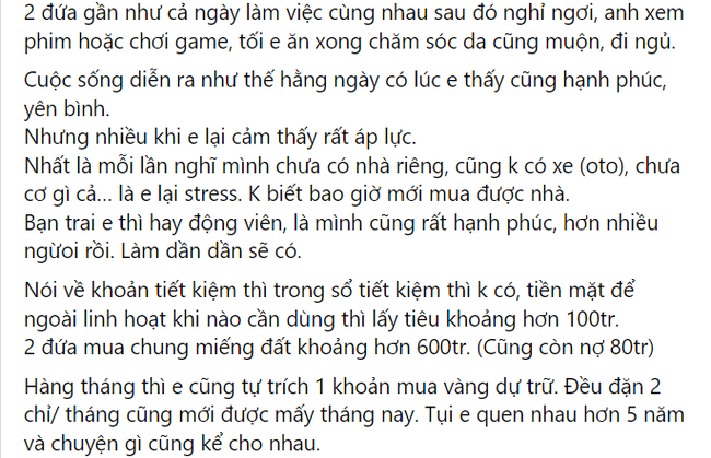 Người trẻ bây giờ quá lo lắng về tiền nong hay vì áp lực cuộc sống nặng nề: Thu nhập 100 triệu/tháng vẫn stress vì không biết nên mua đất hay đám cưới? - Ảnh 4. Người trẻ bây giờ quá lo lắng về tiền nong hay vì áp lực cuộc sống nặng nề: Thu nhập 100 triệu/tháng vẫn stress vì không biết nên mua đất hay đám cưới? - Ảnh 4.
