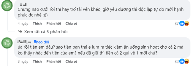 Tranh cãi việc cầm tiền của người yêu chi tiêu chung trước kết hôn: Suy nghĩ cho tương lai hay &quot;bào tiền&quot; đối phương? - Ảnh 6.