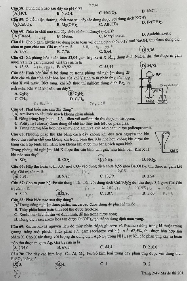 Gợi ý đáp án môn HÓA HỌC tốt nghiệp THPT 2024, cập nhật ngay TẠI ĐÂY - Ảnh 2.