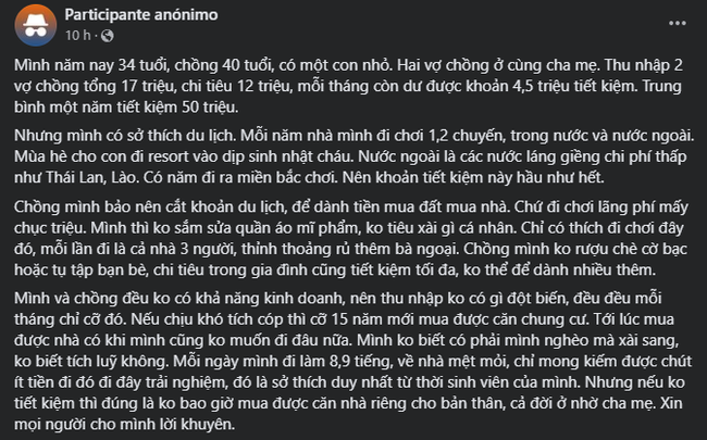 Cô vợ trẻ gây hoang mang vì tổng thu nhập 17 triệu, tiết kiệm được 50 triệu/năm nhưng năm nào cũng tiêu hết để đi du lịch - Ảnh 1.