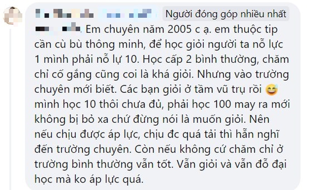 Chia sẻ "đừng cố cho con học trường chuyên" hút tranh luận, người vỗ tay đồng tình, người chỉ ra điểm chưa hợp lý - Ảnh 1.