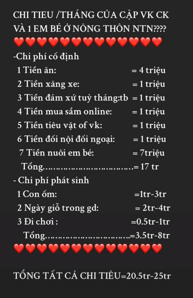 Mẹ bỉm ở quê chi tiêu cho gia đình có 1 con nhỏ hết 25 triệu/tháng, dân tình nhìn vào cứ thắc mắc &quot;nông thôn nào lạ vậy&quot; - Ảnh 1.