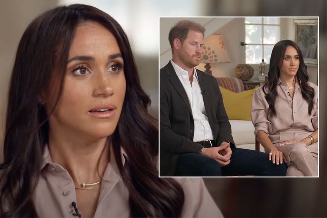 Meghan run rẩy và ngấn lệ tiết lộ từng có ý định tự tử khi sống trong Hoàng gia Anh, Harry lặng người nhìn vợ - Ảnh 3.