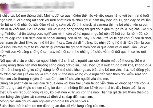 Con gái cứ 11h đêm là lén ra khỏi nhà, bà mẹ định vị xe đạp theo dõi, phát hiện điều đau lòng: “Tôi rất rối, không biết xử lý ra sao” - Ảnh 1. Con gái cứ 11h đêm là lén ra khỏi nhà, bà mẹ định vị xe đạp theo dõi, phát hiện điều đau lòng: “Tôi rất rối, không biết xử lý ra sao” - Ảnh 1.