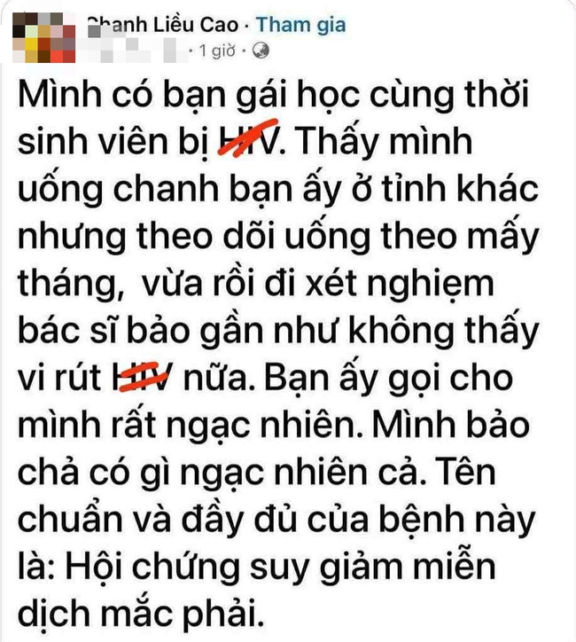 MXH xôn xao thông tin uống nước chanh liều cao chữa khỏi viêm gan B, HIV khiến giới chuyên gia bức xúc, lên tiếng cảnh báo khẩn - Ảnh 1. MXH xôn xao thông tin uống nước chanh liều cao chữa khỏi viêm gan B, HIV khiến giới chuyên gia bức xúc, lên tiếng cảnh báo khẩn - Ảnh 1.