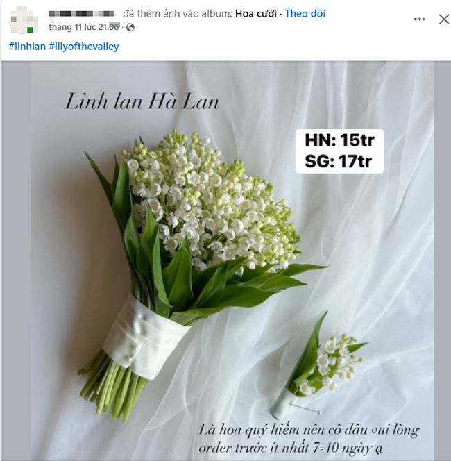 Xôn xao vài cành hoa héo giá 7 triệu đồng: Bí ẩn đằng sau loài hoa được nhiều sao Việt chọn làm hoa cưới - Ảnh 2. Xôn xao vài cành hoa héo giá 7 triệu đồng: Bí ẩn đằng sau loài hoa được nhiều sao Việt chọn làm hoa cưới - Ảnh 2.