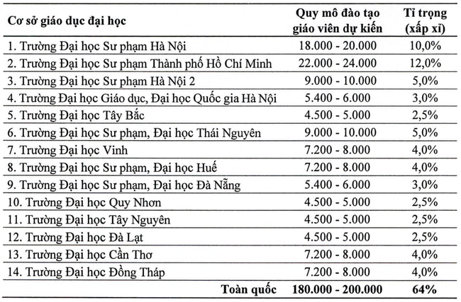 Giảm 15 - 17 trường đào tạo sư phạm trong 5 năm tới - Ảnh 1.