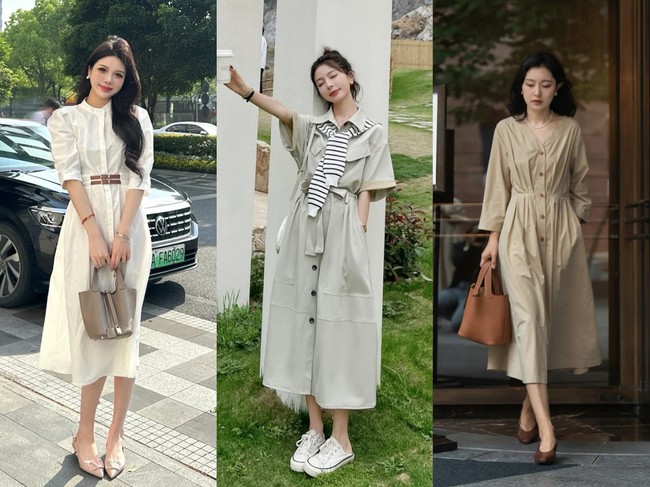 Đầu hè mặc gì vừa mát vừa sang? Váy sơ mi là đáp án hoàn hảo! - Ảnh 1. Đầu hè mặc gì vừa mát vừa sang? Váy sơ mi là đáp án hoàn hảo! - Ảnh 1.