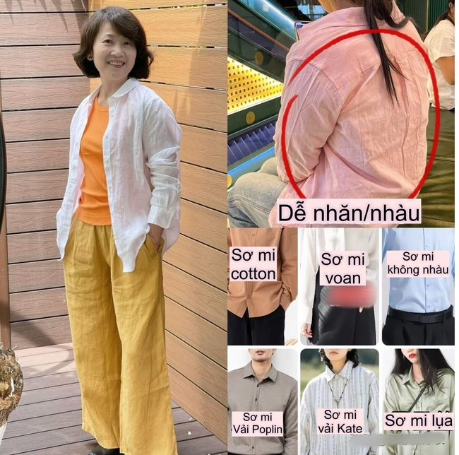 Hứa với tôi nhé, phụ nữ trung niên hãy tránh xa 4 kiểu áo này và thay bằng sơ mi và áo Polo - Ảnh 6. Hứa với tôi nhé, phụ nữ trung niên hãy tránh xa 4 kiểu áo này và thay bằng sơ mi và áo Polo - Ảnh 6.