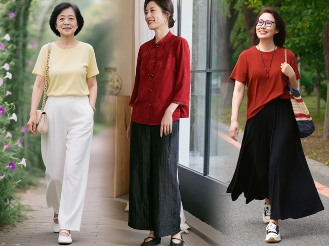 Phụ nữ trên 50 tuổi hãy học mẹo phối màu này để ngay lập tức trở nên thời trang và thanh lịch trong mùa hè, và giá trị quyến rũ của họ tăng vọt - Ảnh 4. Phụ nữ trên 50 tuổi hãy học mẹo phối màu này để ngay lập tức trở nên thời trang và thanh lịch trong mùa hè, và giá trị quyến rũ của họ tăng vọt - Ảnh 4.