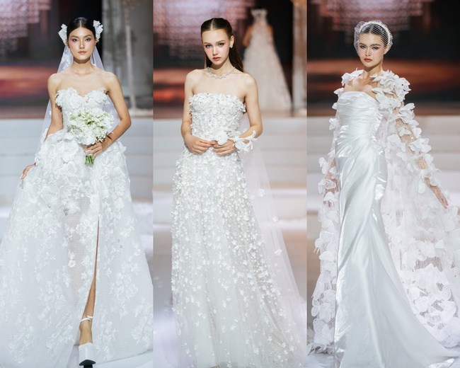 Show diễn của NTK Chung Thanh Phong: Hoàng Thùy, Ngọc Châu chinh phục mẫu váy cưới sexy hiểm hóc - Ảnh 11.
