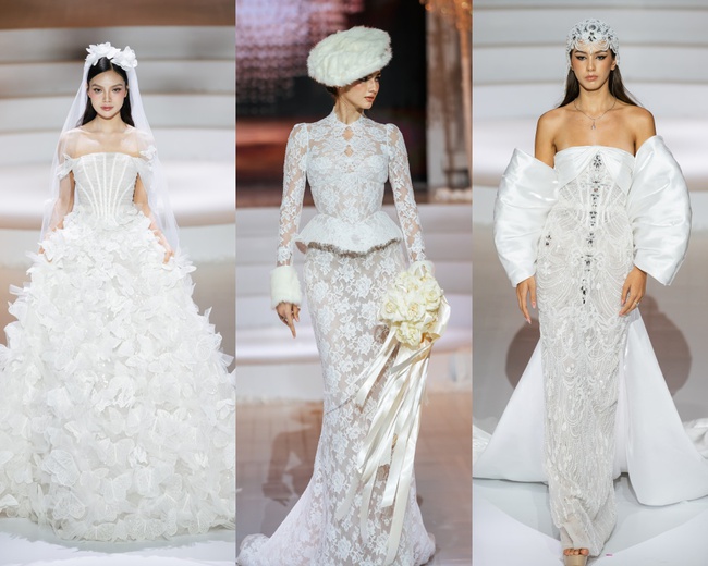 Show diễn của NTK Chung Thanh Phong: Hoàng Thùy, Ngọc Châu chinh phục mẫu váy cưới sexy hiểm hóc - Ảnh 12.