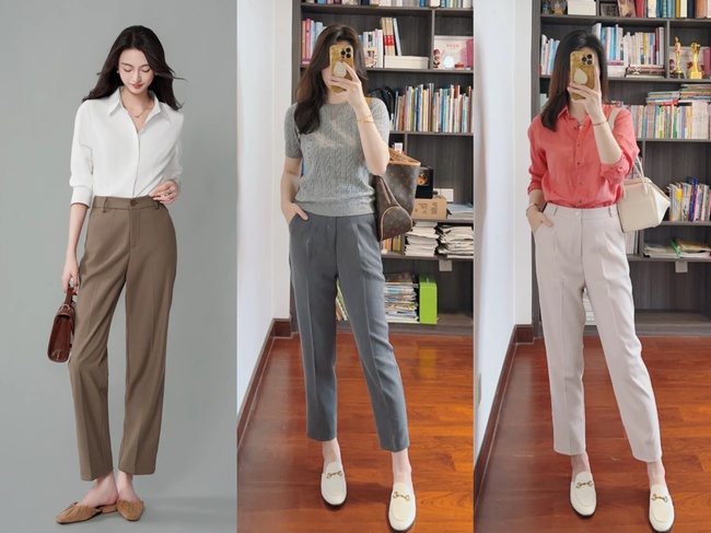Chiếc quần "hot" nhất mùa hè 2025 chính là quần tây ống điếu - Ảnh 3. Chiếc quần "hot" nhất mùa hè 2025 chính là quần tây ống điếu - Ảnh 3.
